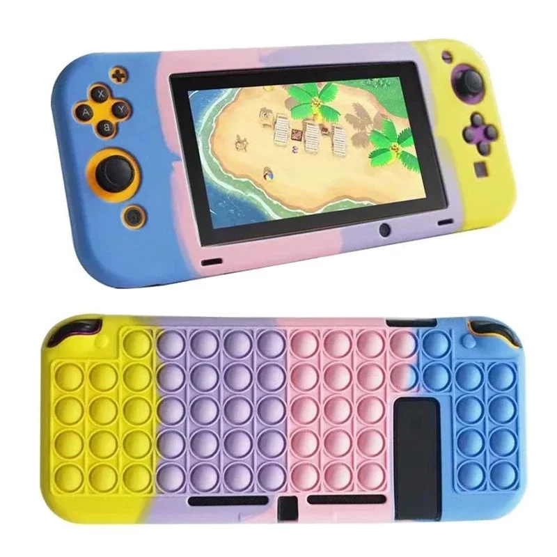 

2022 NEW Protective Pop Case For Nintendo Switch Lite Bubble Sensory Fidget Toy Stress Silicone Cover For Nintend Switch Mini