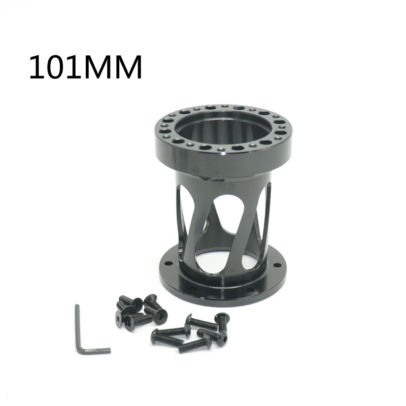 New Hollow out modelling Universal Steering Wheel Hub Spacer 51mm 76mm 101mm  Boss Kit Adapter Spacer Black