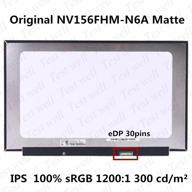 

15.6" IPS Laptop LCD Screen NV156FHM-N6A For Lenovo ThinkBook 15 G2 G3 ThinkPad E15 Gen 2 Legion 5-15IMH05 5-15ARH05 S7-15 30pin