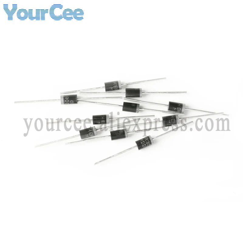 50pcs MDD Rectifier Diode DIP HER308 HER307 HER305 HER304 HER303 DO-201AD 3A 200V 300V 400V 800V 1000V High Efficiency Diodes