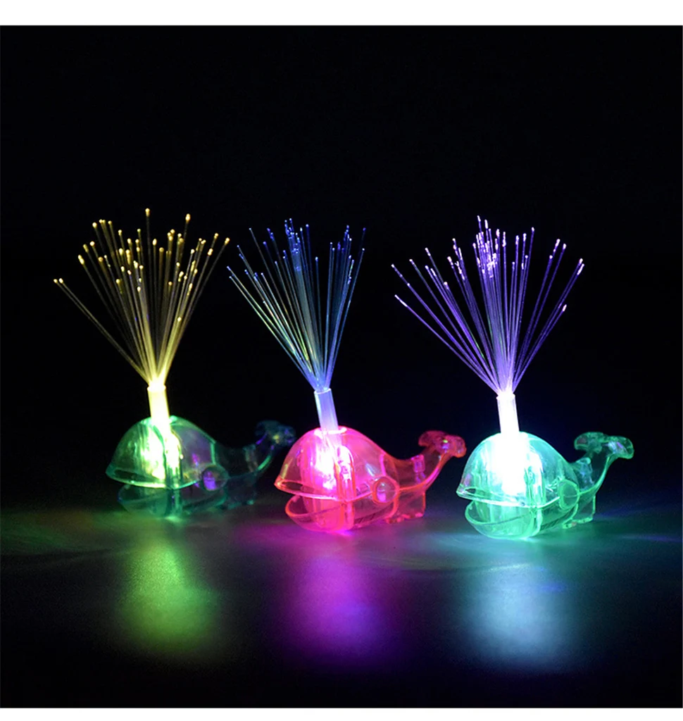 Cute Whale Led Ring Kids Toy Finger Lights Luminous Flash Light Up Glow In The Dark Toys Party Favors Gift