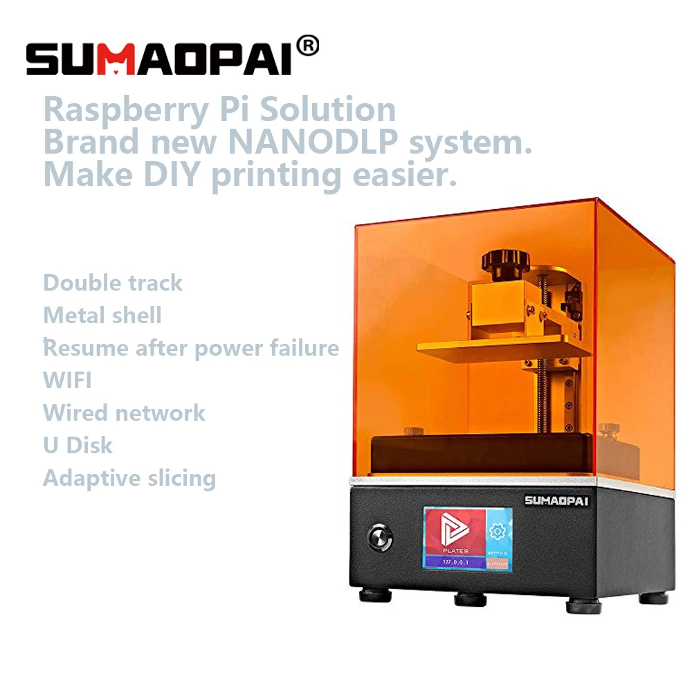 SUMAOPAI SQ1 Raspberry Pi Scheme Nanodlp System 5.5-Inch2560*1440 UV Curing 3D Printer 2K Screen Photosensitive Resin