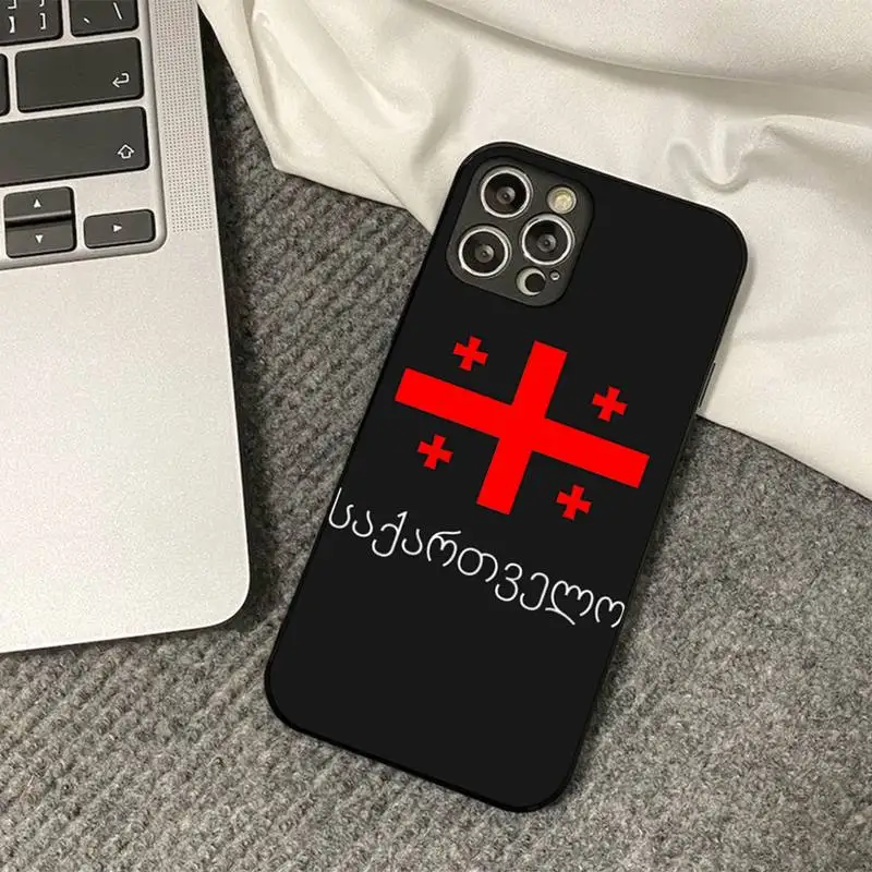 Georgia Flag Phone Case for iPhone 8 7 6S Plus X 5S SE 2020 XR 11 12 mini pro XS MAX