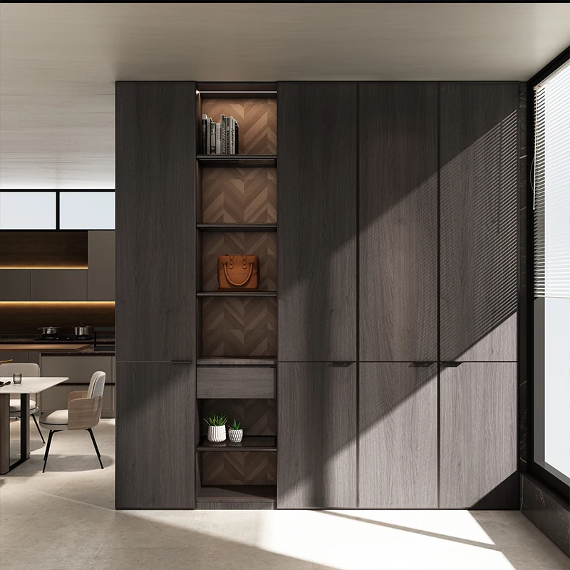 Whole house custom bedroom wardrobe cloakroom simple modern wardrobe overall combination custom door furniture