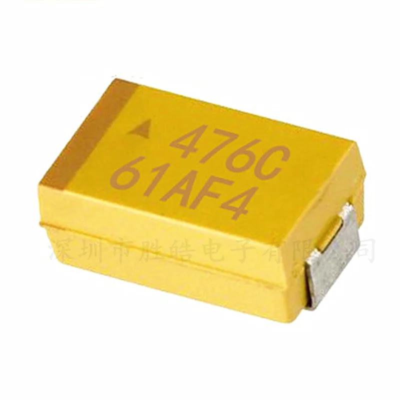 20PCS Type C 16V47UF 476C SMD Tantalum Capacitor 6032 Bile Capacitor Yellow Polar Capacitor High Quality