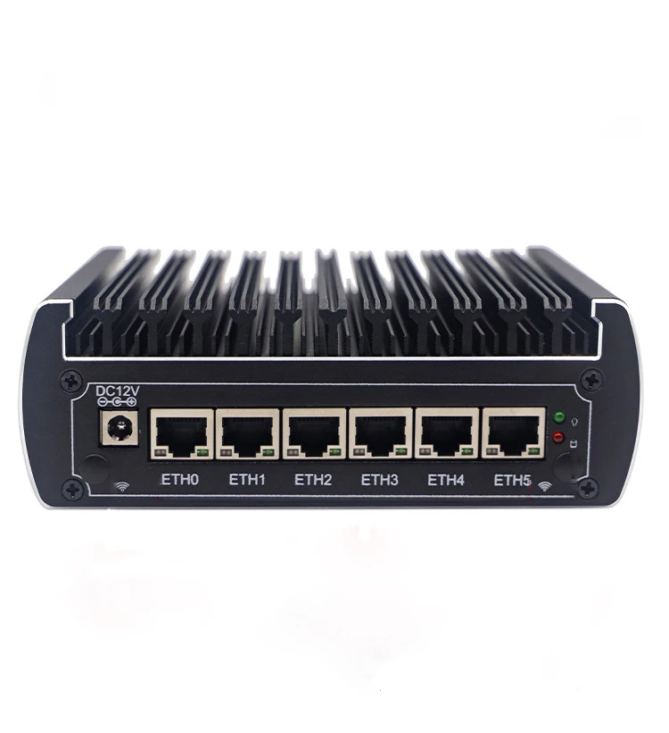 Fanless Mini PC Intel Celeron 3865U 3965U Core I5 7200U I7 7500U 6 I211AT Gigabit RS232 4 * USB Firewall pfsense PC Router AES-NI