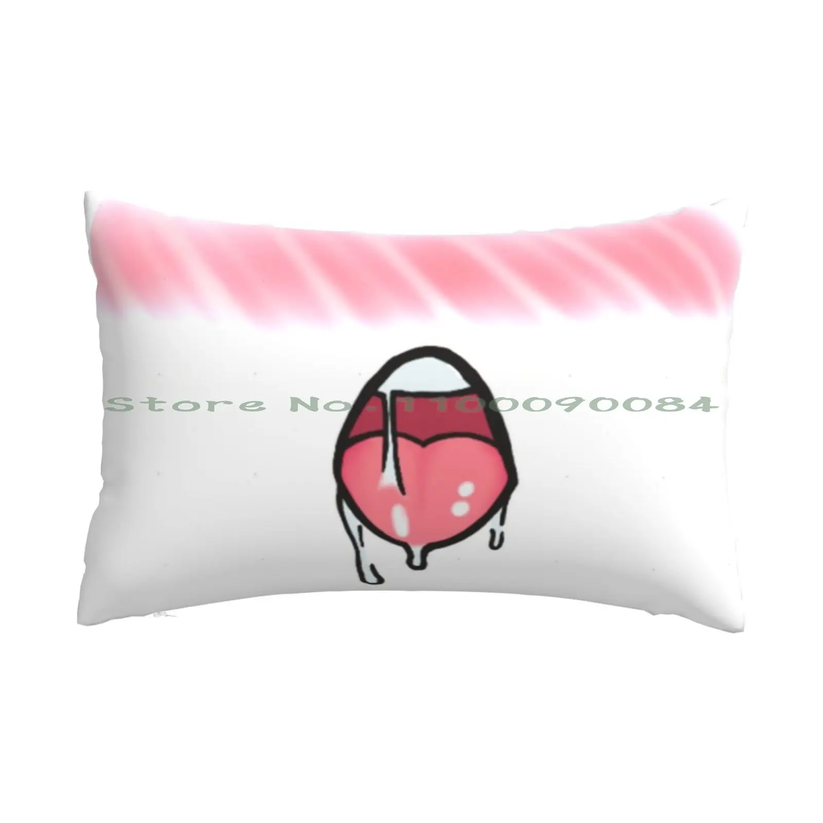 Open Mouth Pillow Case 20x30 50*75 Sofa Bedroom Mouth Drool Pink Long Rectangle Pillowcover Home Outdoor Cushion Decor