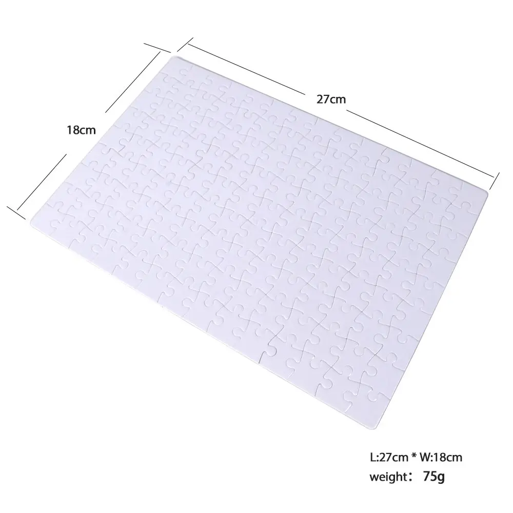 10 Pcs/lot Sublimation Blank Puzzle DIY Heat Transfer Craft Rectangle Jigsaw White Puzzle