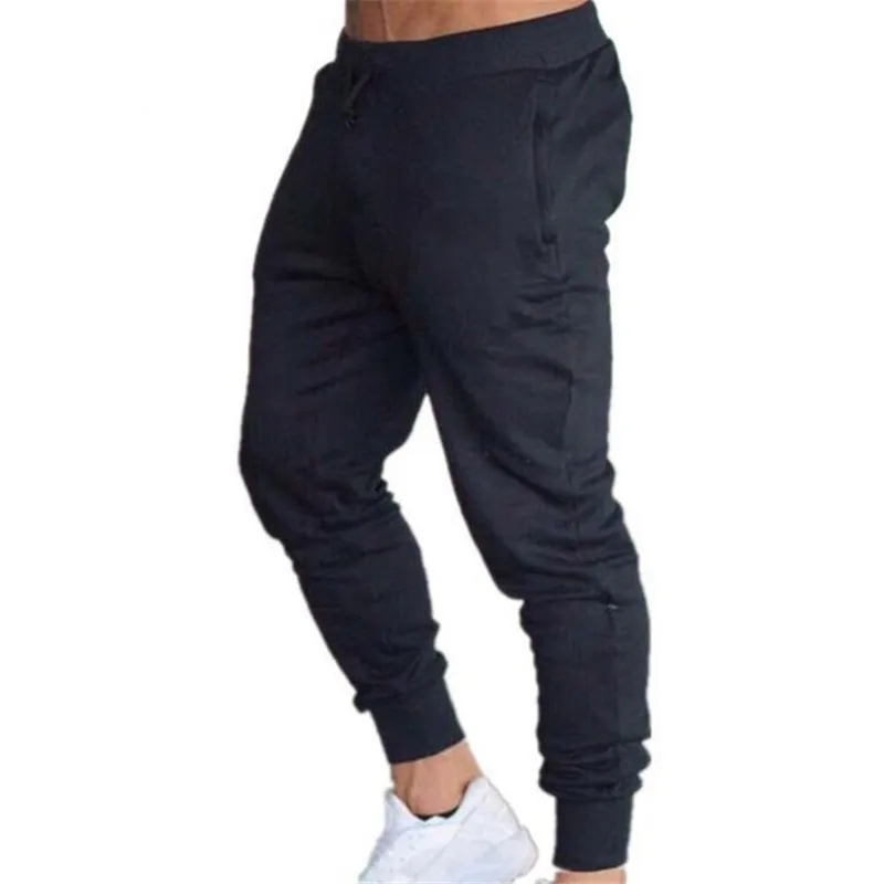 Fitness Muscle Gray Jogging Pants Solid Running Pants Men Sport Pencil Pants Men Cotton Soft Bodybuilding Joggers Gym Trousers