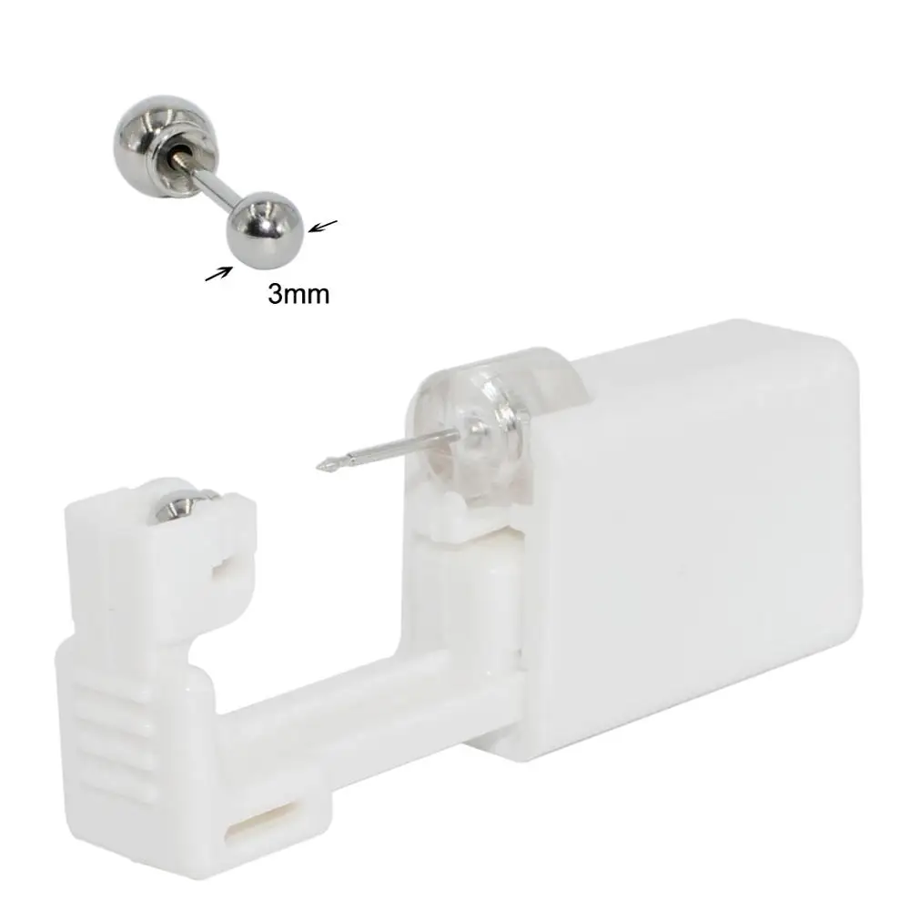 1PC 316L Chirurgisch Staal Oor Stud Wegwerp Steriele Piercing Stud met Veilige Bal Gesp Set Piercing Gun Body piercing Sieraden
