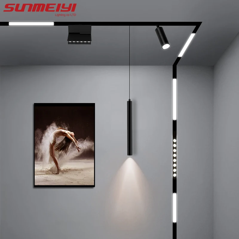 Moderne Track Verlichting Systemen Set Plafond Ingebed Magnetische Track Lichten Led Spotlight Armatuur Lineaire Spoor Rail Verlichting Deco