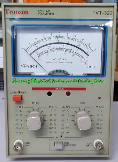 TRONSON TVT322 Dual Channel AC millivoltmeter 300uV-300V,frequency range from 5Hz to 1MHz