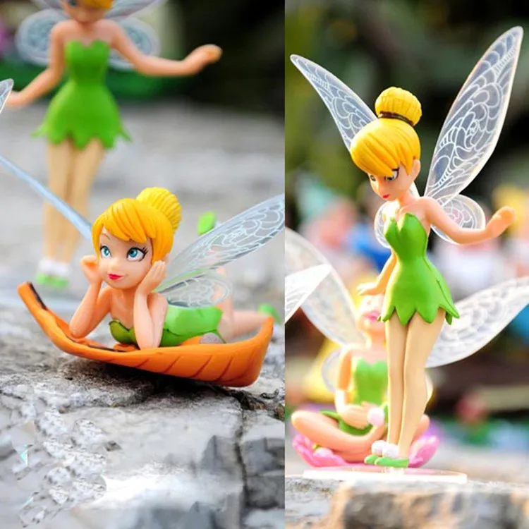 Anime Tinkerbell Fairy Figure Toy Tinker Bell 6Pcs/Set PVC Action Figures Dolls