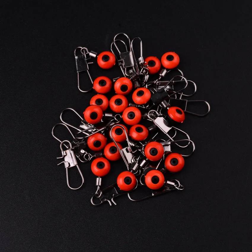 20 stücke Angelschnur Haken Wirbel Schaft Clip Stecker Verriegelung Snap Meer Raum Bohnen Locken Angelhaken Stecker Pesca Tackle – Detail 5