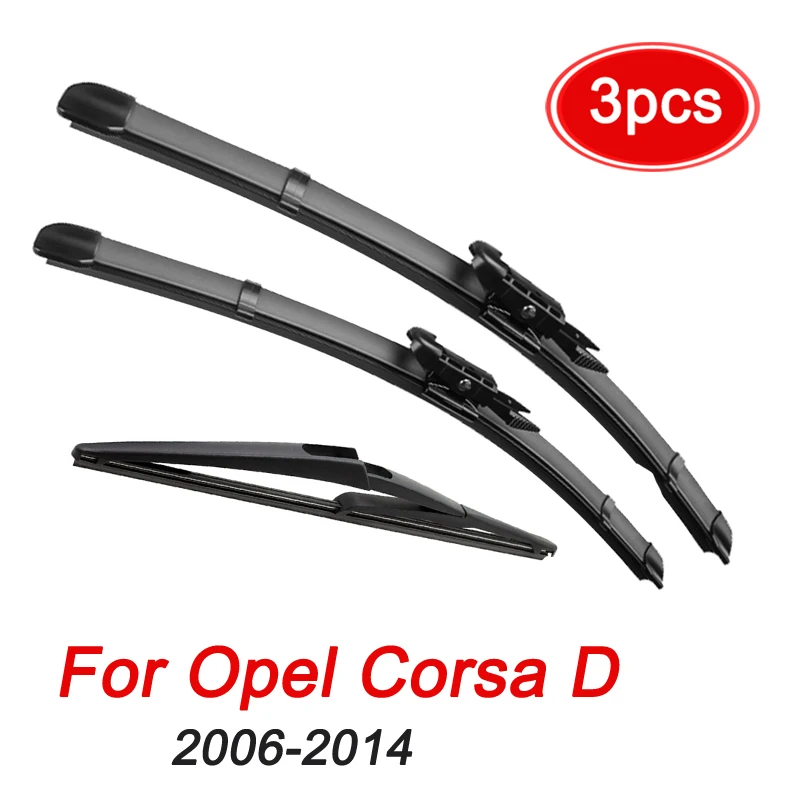 

MIDOON Wiper Front & Rear Wiper Blades Set For Opel Corsa D 2006 - 2014 Windshield Windscreen Front Rear Window 26"+16"+12"