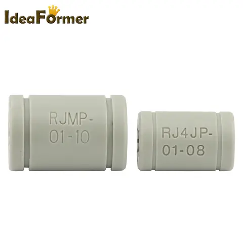 1/2pcs en plastique RJ4JP-01-08/RJ4JP-01-10 Igus Drylin polymère solide LM8UU LM10UU arbre linéaire roulement 3D imprimante pièces Anet A8 P