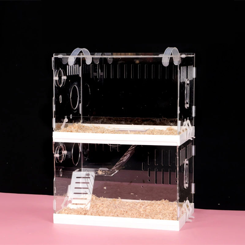 Tray Type Acrylic Hamster Cage Double-layer Three-layer Transparent Villa Golden Silk Bear Drawer Cage Terrarium