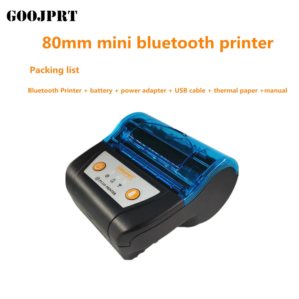 Imagem -06 - Goojprt 80 mm Impressora Térmica do Recibo Esc Comando da Posição Compatível com Telefone e Computador Wilress Bluetooth Impressora Térmica