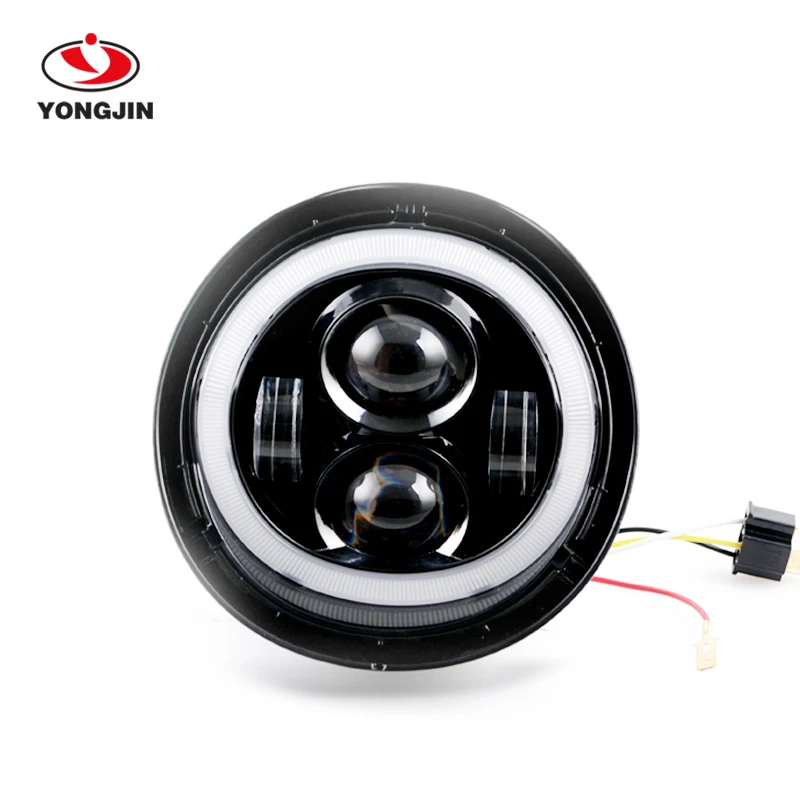 Motorcycle Black LED Headlight with Halo for Vespa GTS 300 before 2019 - Image 2