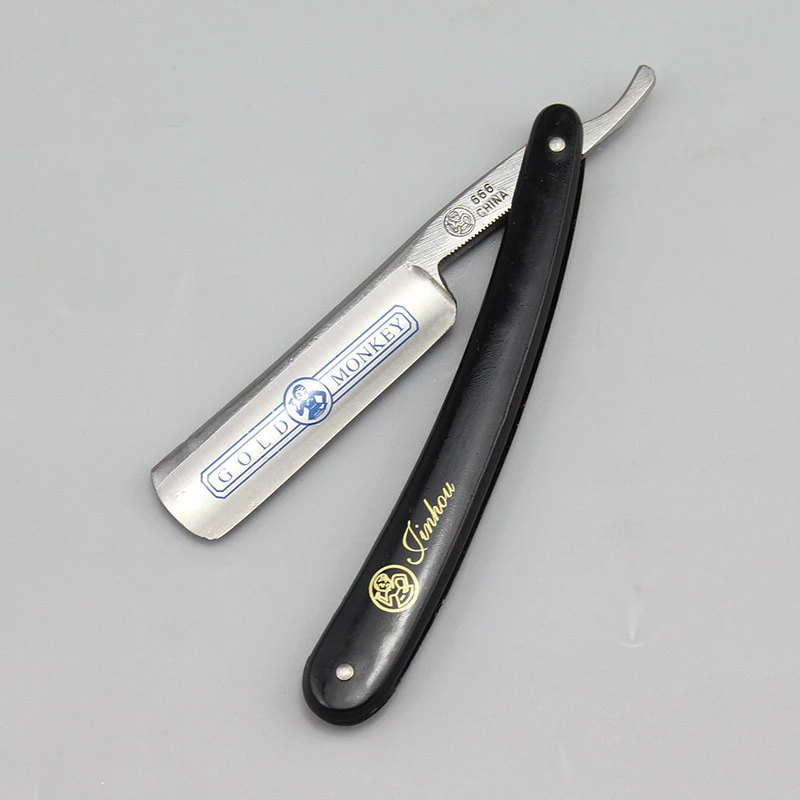 Gold Dollar 666 Original Gold Monkey Men\'s Shaving Razor Monkey Folding Shaving Knife Unisex Hair Removal Eyebrow Razor