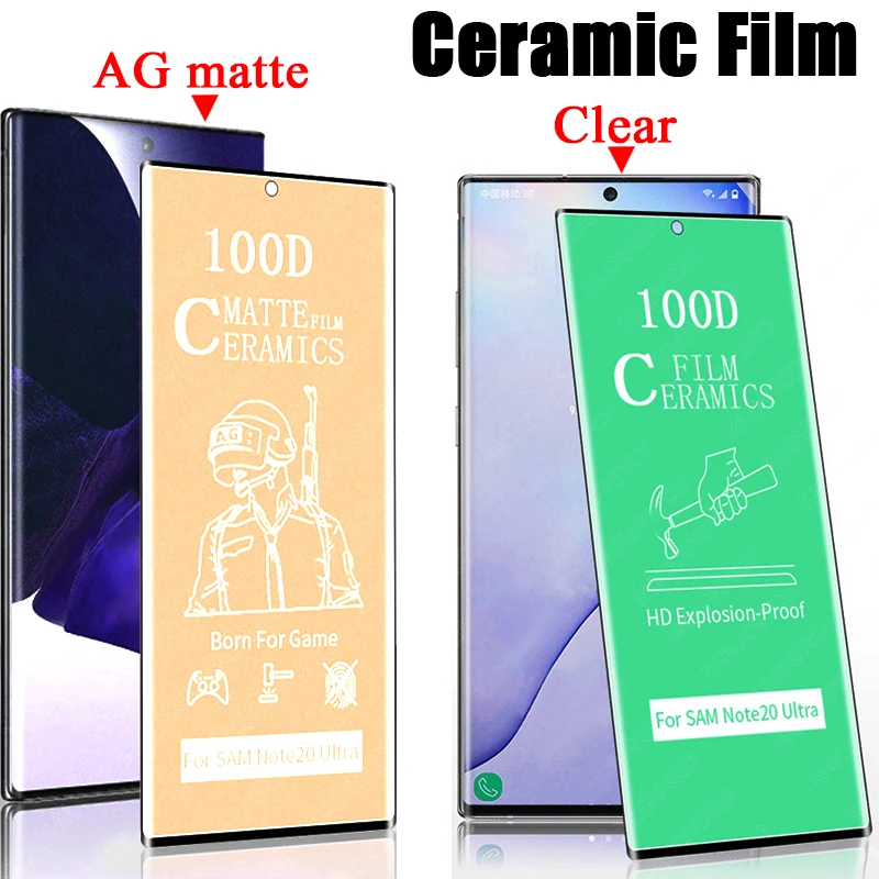 

100pcs For Samsung S4 2S23 S22 plus S21ultra Note 20 S10 S9 S8 S20 Ultra Note 10 Pro 3D Curved Ceramic film Screen Protector