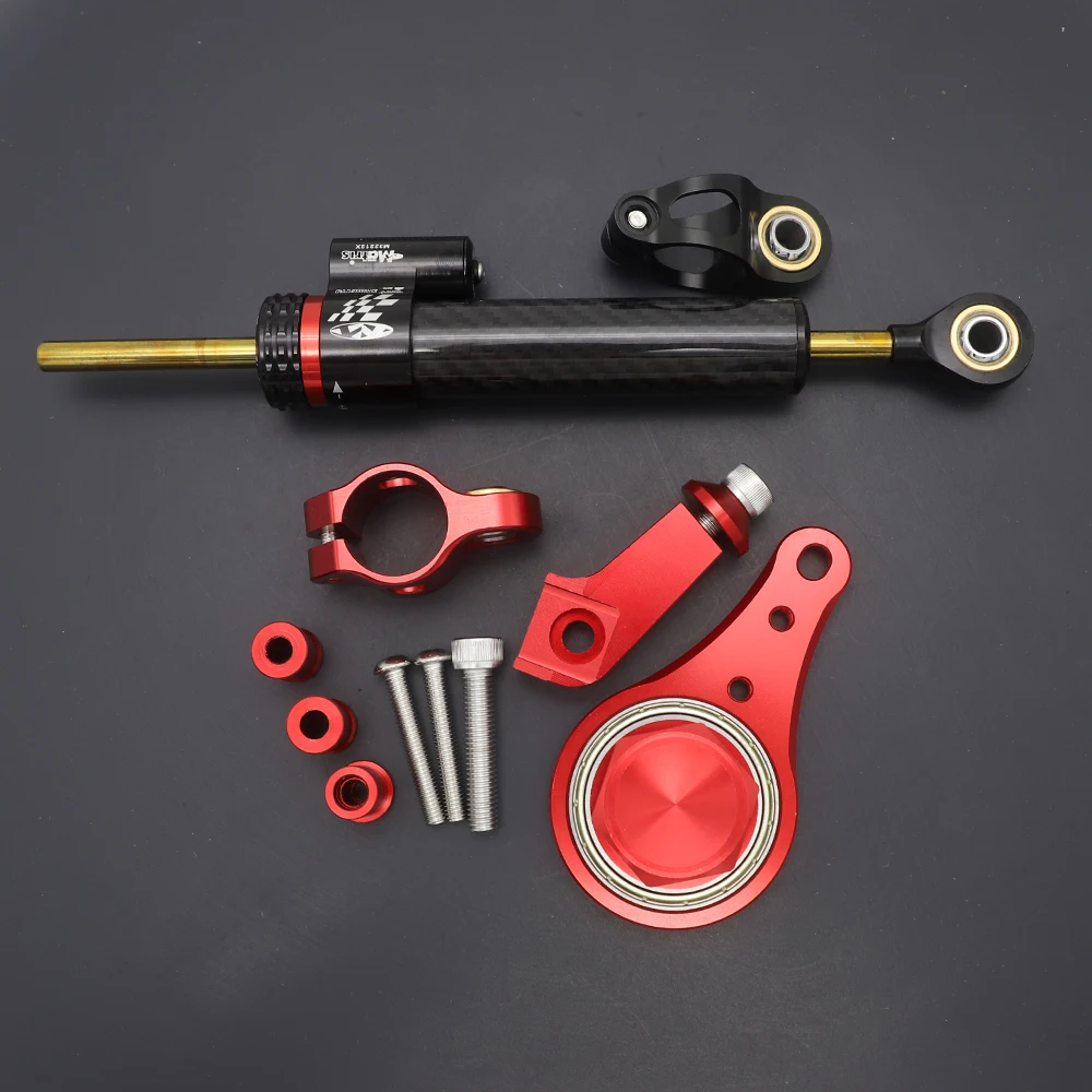 Artudatech Motorfiets Stuurdemper Stabilizer met Beugel Ondersteuning Voor Kawasaki ZX6R 636 2005 2006 Accessoires