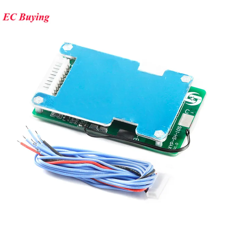 10S 42V 14A 18650 Lithium Battery Protection Board BMS Li-ion Cell Pack 15A 20A with Balanced Power Built-in Temperature Control