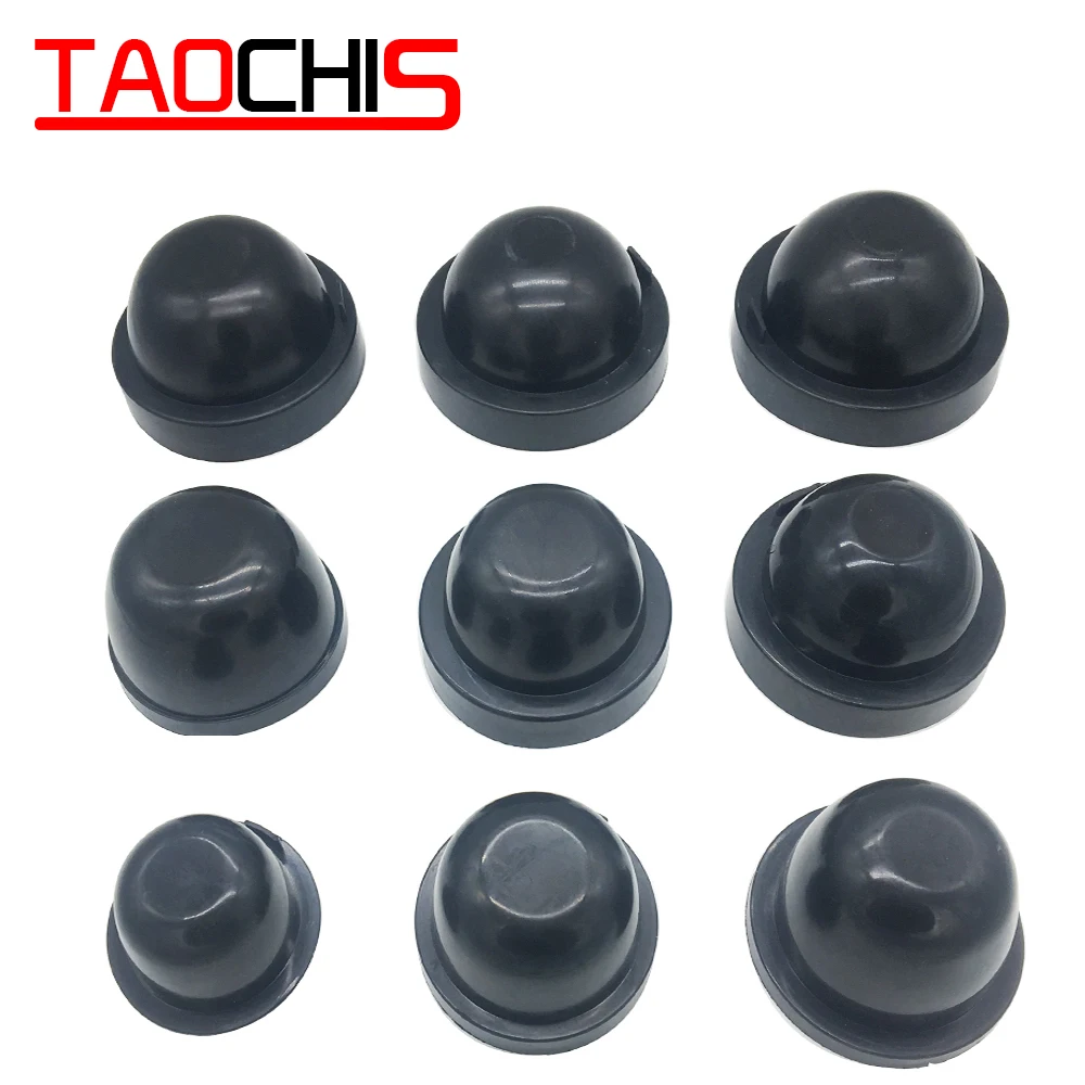 

Taochis 2Pcs Car Light Headlight Dust Cover Rubber Dustproof For HID LED 65mm-110mm Waterproof Sealing Headlamp Cover Cap