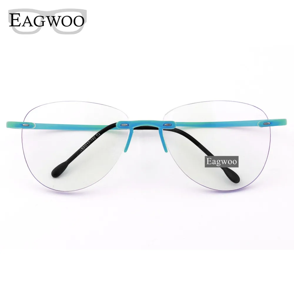 Eagwoo Flexible Rimless Optical Frame Prescription Spectacle Frameless Glasses For Men Eyeglasses Resize Lenses Unisex Suitable