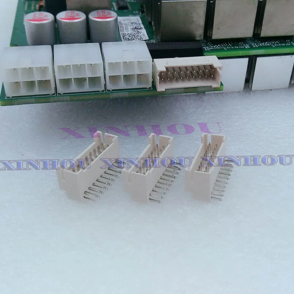 25Pcs miner connector 2x9P male socket curved needle double row buckle is suitable for Asic miner antminer S9 S17 L3 Z9 Z11 A1