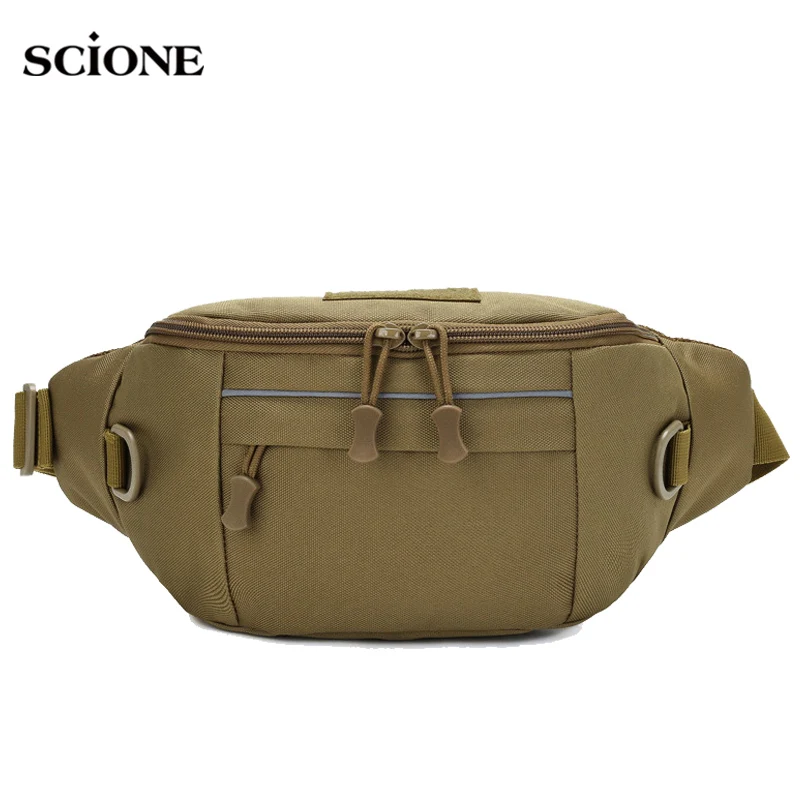 Taktyczna torba na klatkę piersiową Męskie torby na ramię z zamkiem błyskawicznym Saszetka na pasek Wędrówki Wędkarstwo Kemping Podróże Outdoor Shoulder Hunting Fanny Pack