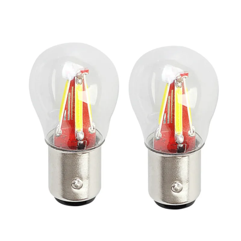 2X 4 Filament Led 1157 BAY15D P21W/5W Super Bright Car Brake Light Bulb Auto Vehicle Lamp Yellow/red/white Car Parking Lamp 12V