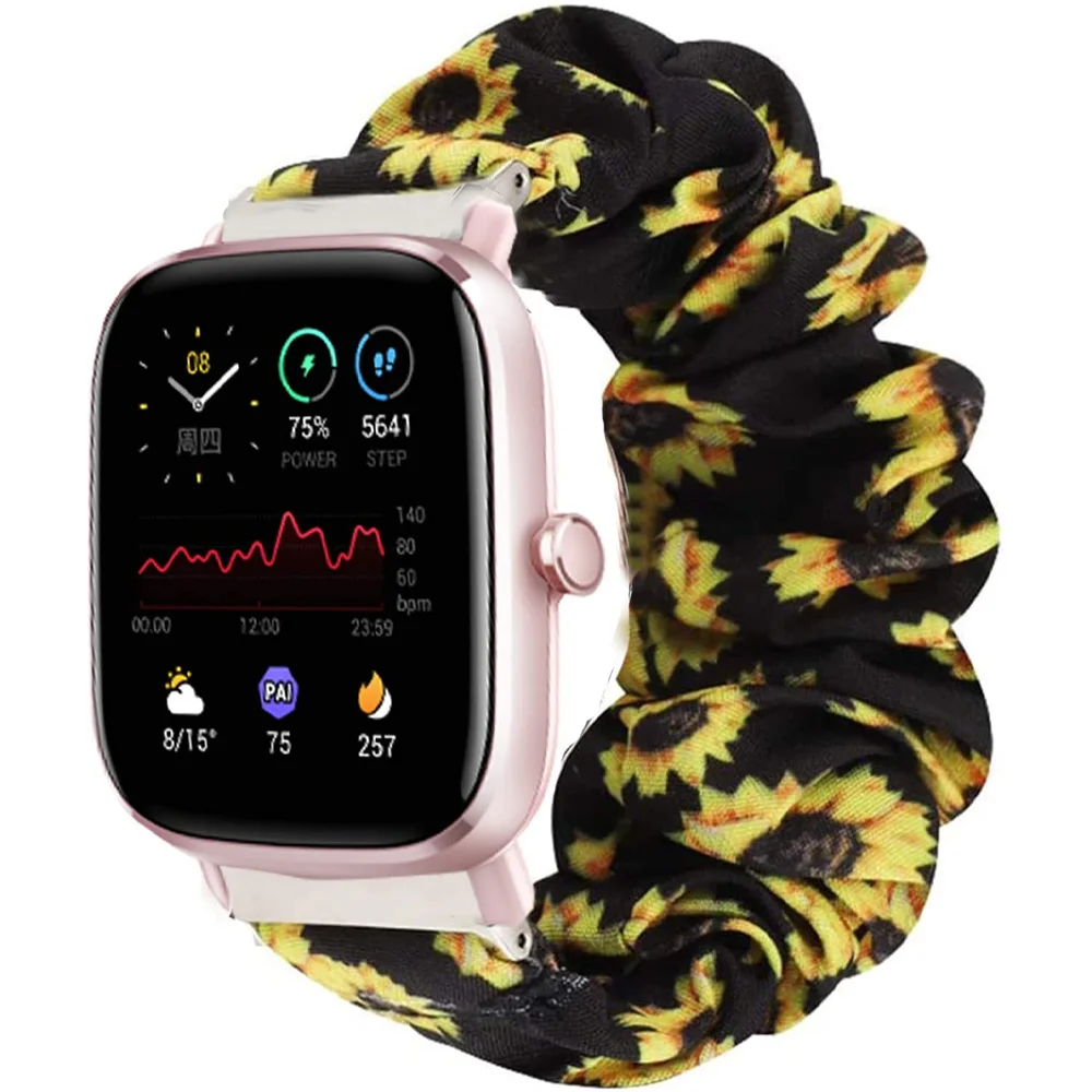 Scrunchie bracelet For Amazfit GTS/2/2e/GTS2 Mini/GTR 42mm/47mm/GTR2/2e/strato solo Loop belt correa Amazfit bip strap 20/22mm