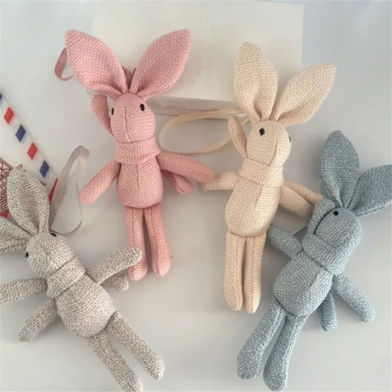 NEW Rabbit Plush , Animal Stuffed Dress Rabbit Key chain TOY, Kid\'s Party Plush TOY , Bouquet Plush Dolls