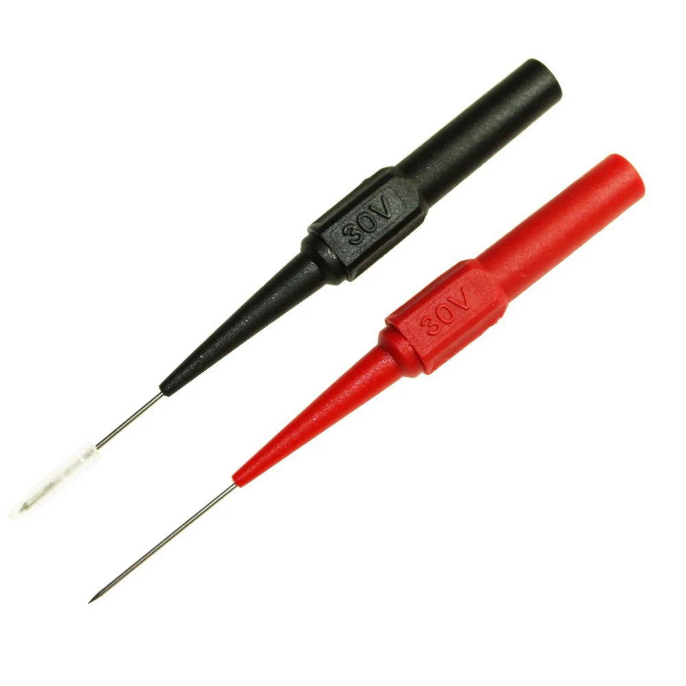 

2pcs 4mm jack multimeter test probes needle Detachable Needle Tester Lead Probe Tip Multimeter Tools Black/Red Banana Plug