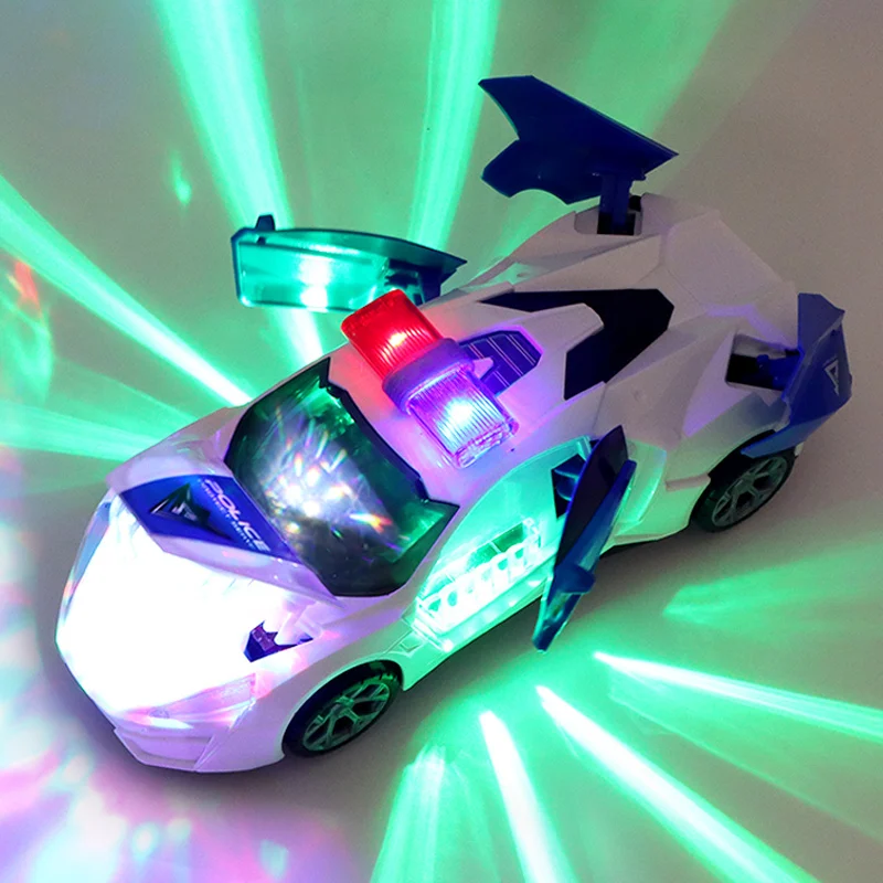 Electric dancing deformation rotating universal police car toy car boy toy child kid girl car Christmas birthday gift