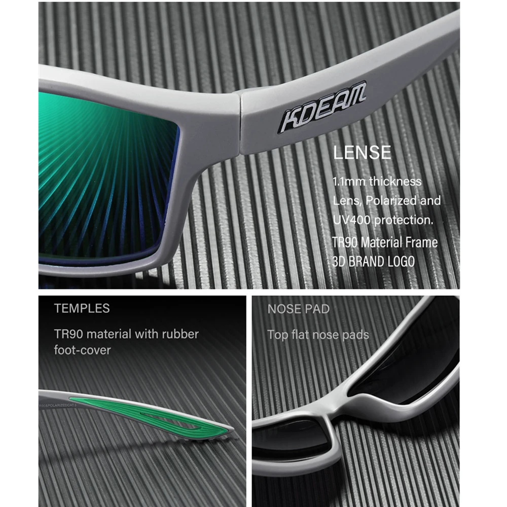 Kdeam New Fishing Polarizing Sunglasses Super Light Sports Polarized Goggles for Men Women Driving Eyeweargifts UV400 Sunglasses