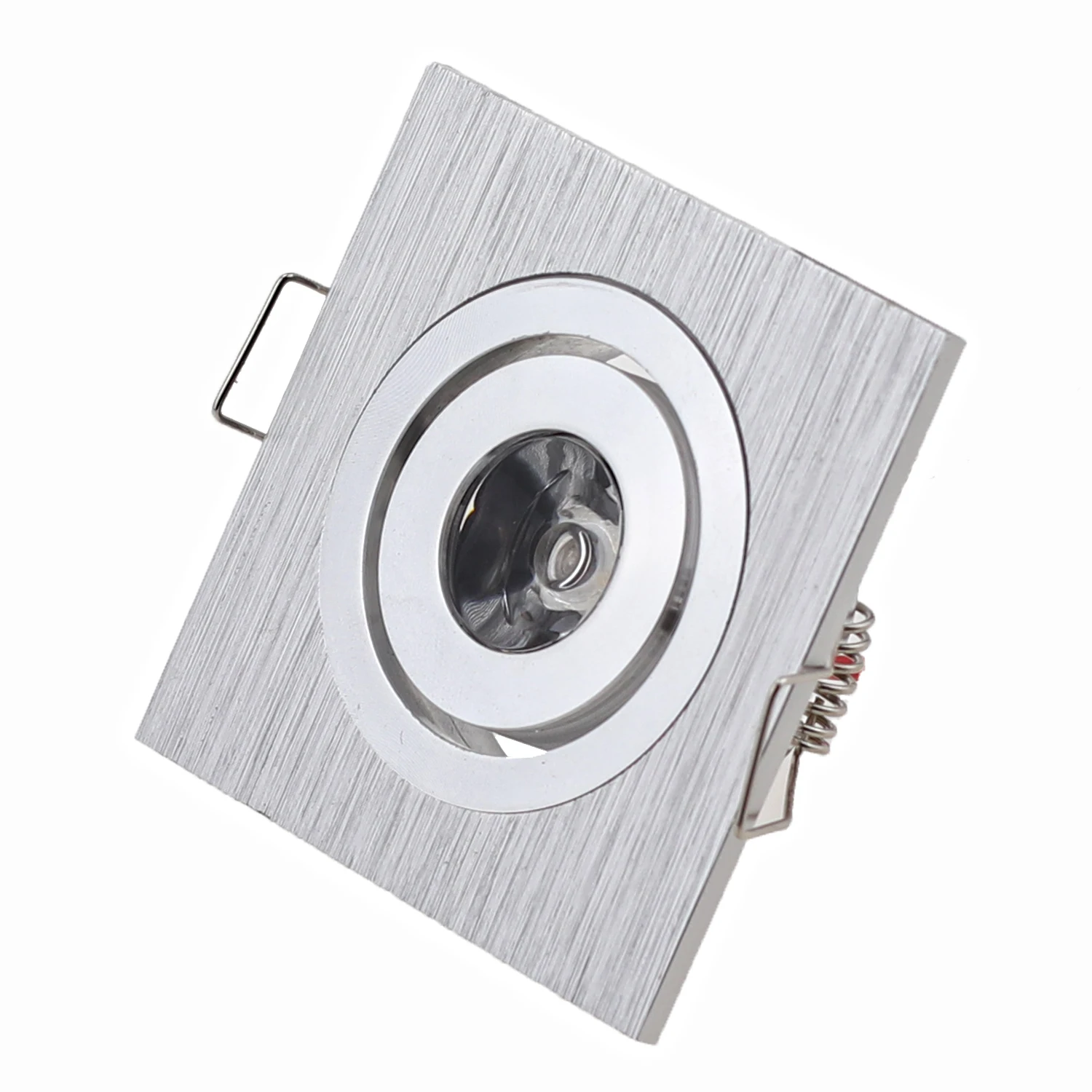 3W High Power Led Reessed Ceiling Light Brush Silver Square Mini Led Spotlight For Living Room Cabinet