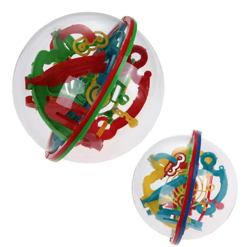 1Pc 3D Ball Maze Puzzle Labyrinth Magical Intellect Maze Ball Perplexus Ball Intelligence Logic Ability Training Game Toy as Gif