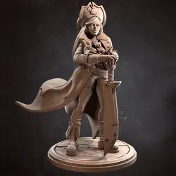 Figura de capitán pirata sin pintar, modelo de resina de 1/24, 75mm, 1/32, 56mm, RW-185 sin Color