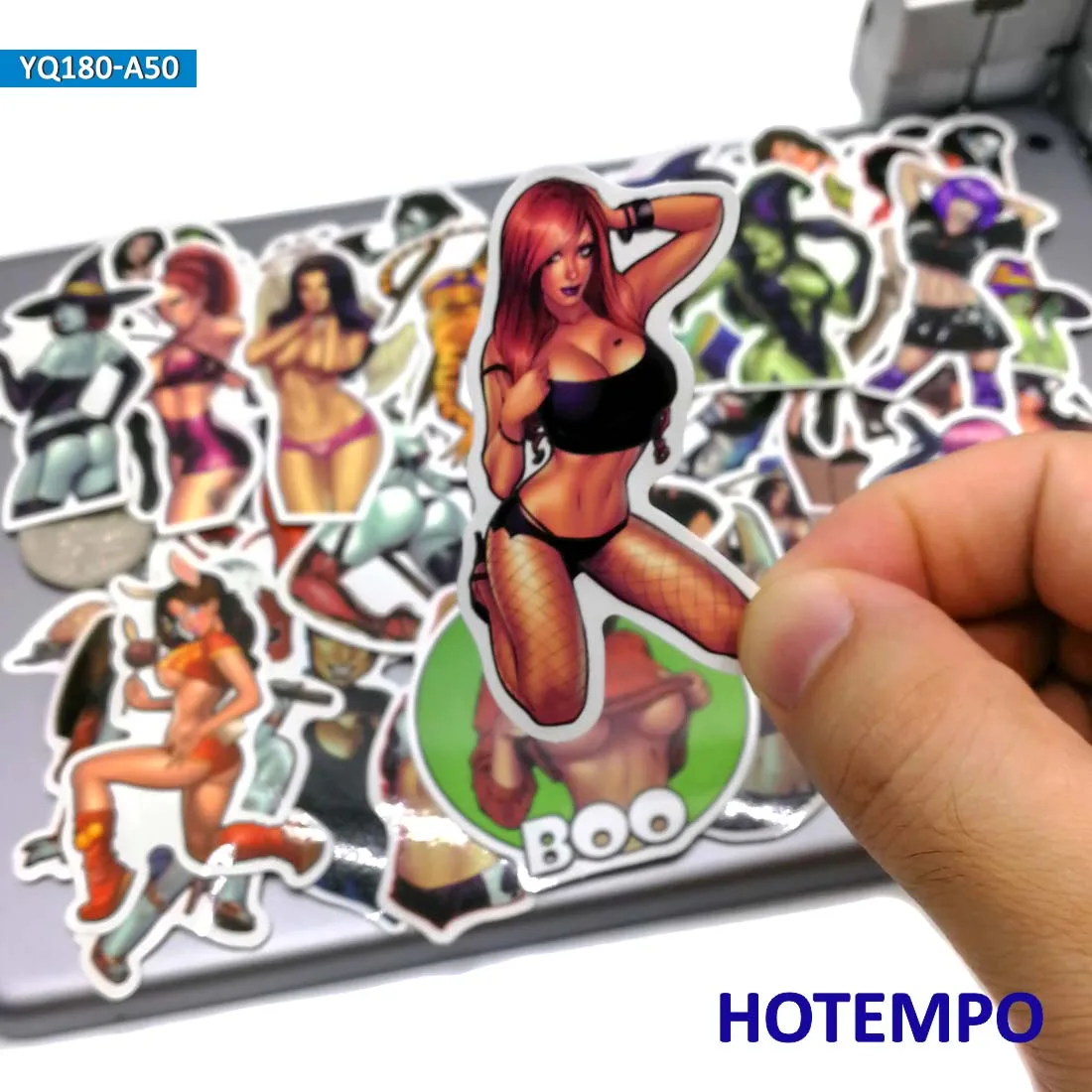 50pcs Angel Sexy Women Anger Devil Lady Beauty Girls Stickers for Mobile Phone Laptop Luggage Guitar Skateboard Bike Stickers