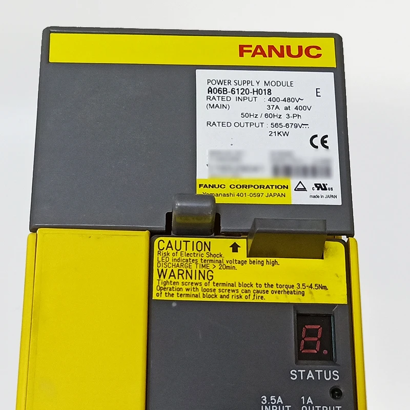 A06B-6120-H018 FANUC Power Supply  Module  for CNC  Controller  Tested Ok A06B 6120 H018