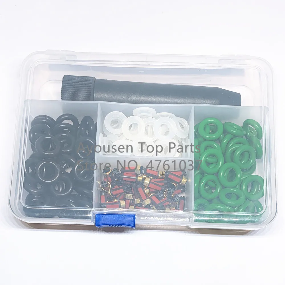 50Sets/Box Fuel Injector Repair Kits Micro Filter Extractor For Injector Part#FBJC100 16600-5L700 0280155937 with Free Shipping