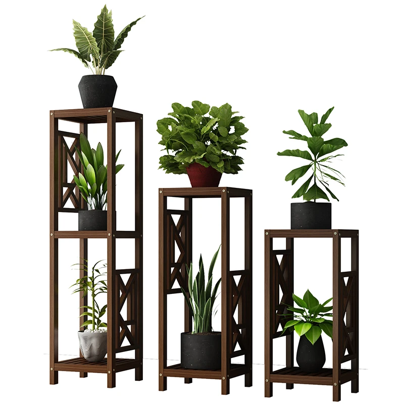 

Independent Solid Wood Flowerpot FrameUnique Living Room Balcony Green Plant Stand Ideal for Displaying Botanical Collections