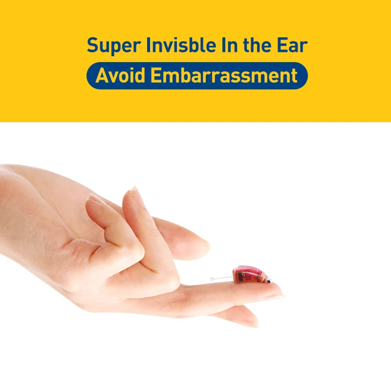 Vibe Invisible Hearing Aids APP Programmable Digital Hearing aid 12 Channel Suppress Howling Noise Cancellation Ear Aids