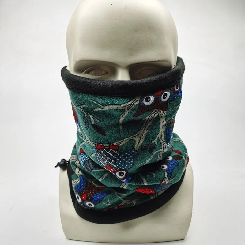 New Fashion Winter Owl Bandana Scarf Men Moto Headband Camouflage Multifunctional Seamless Tubular Unisex Warm Ring Wrap