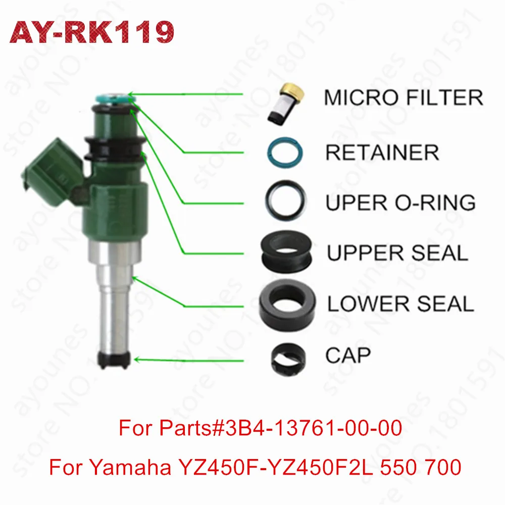 40sets for Yamaha Grizzly YZ450F-YZ450F2L fuel injector repair kits for Toyota Lexus 3.5L V6 23250-31050 Sevince kits AY-RK119