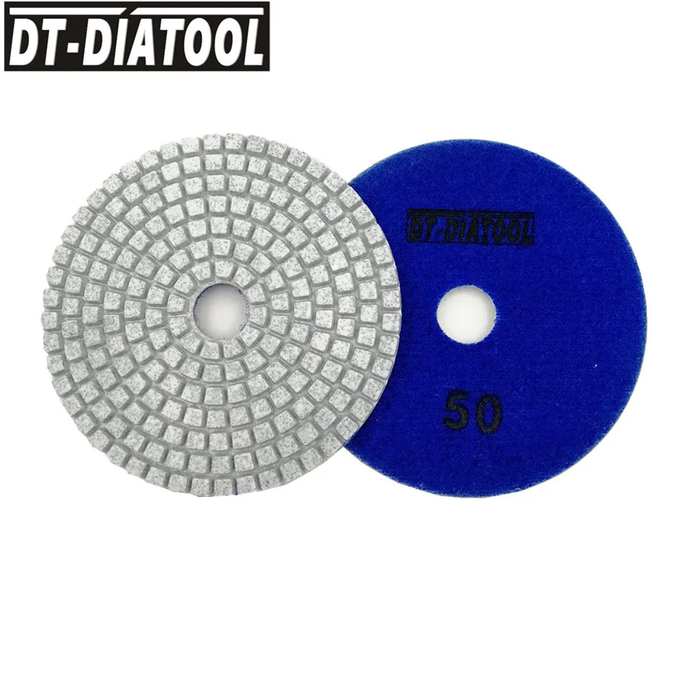 

DT-DIATOOL #50 20pcs/set 100MM Diamond Resin Bond Polishing Pads Superior Quality For Marble Granite Sanding Discs 4inch