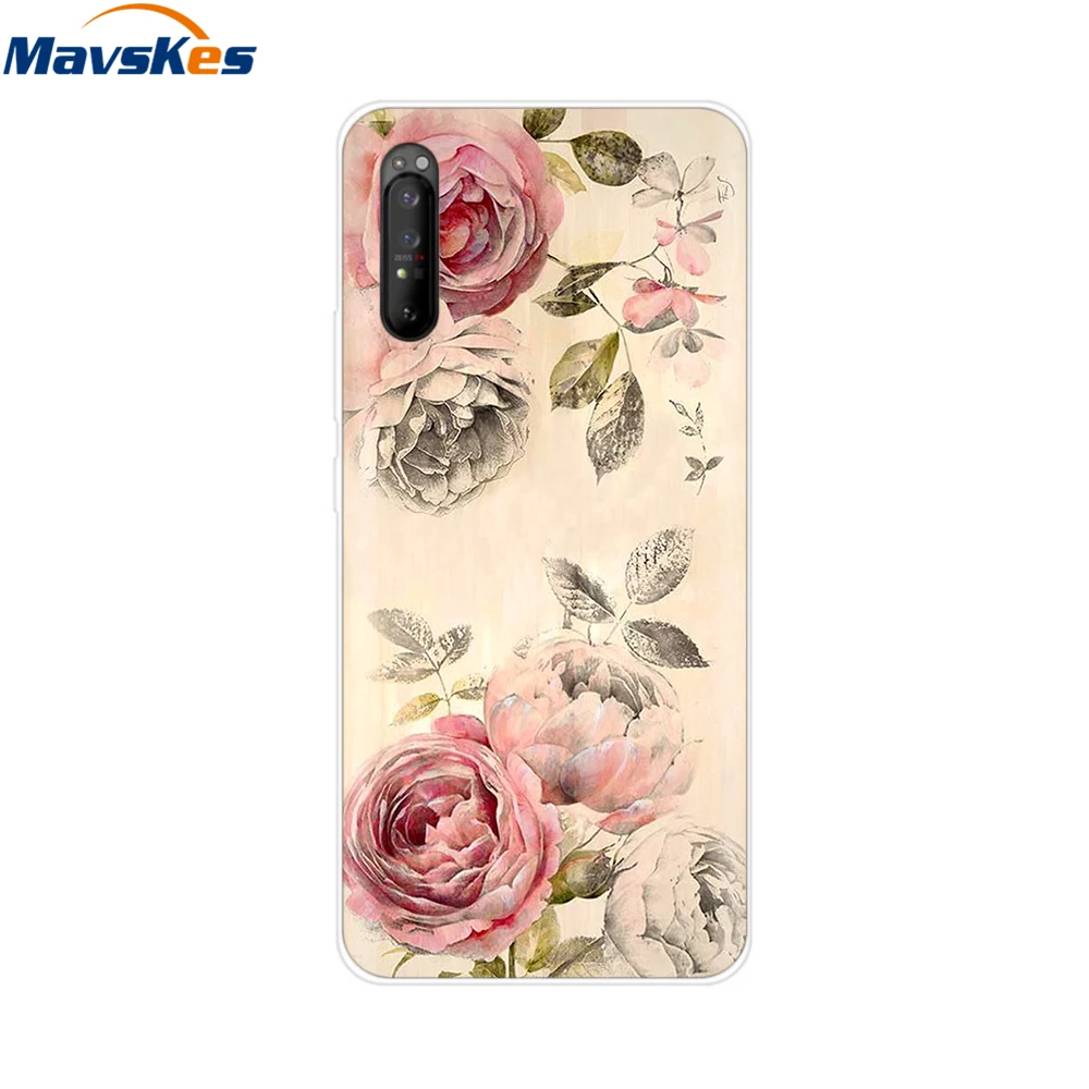 For Sony Xperia 1 II Case Silicone TPU Print Soft Cartoon Back Cover For Sony Xperia 10 II Xperia1 II Xperia1II Phone Case Coque