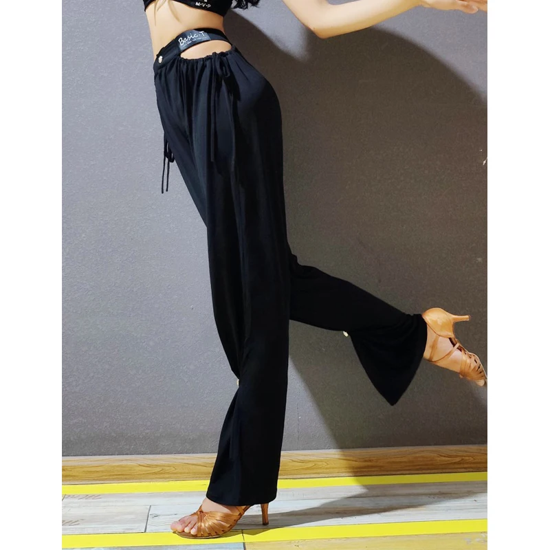 Ballroom Dance Pants Women Latin Practice Wear Black Modern Dance Wear Performance Costume Tango Trousers Salsa Clothing  JL3900